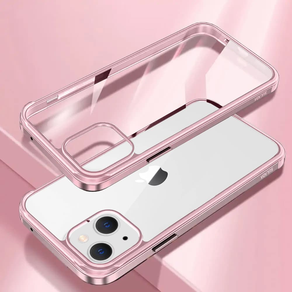 Etui do iPhone 14 Plus, silikonowa ramka, tył z nanokompozytu – SULADA original limitowana edycja