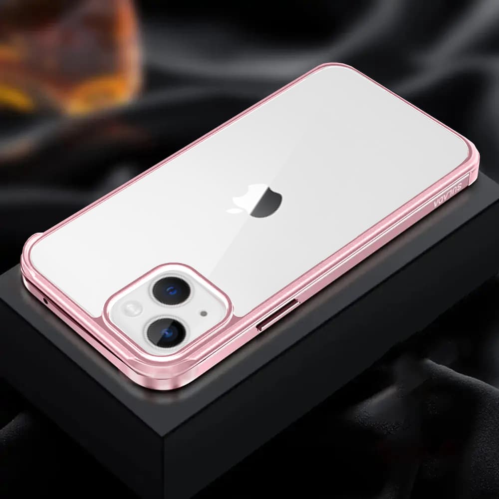 Etui do iPhone 14 Plus, silikonowa ramka, tył z nanokompozytu – SULADA original limitowana edycja