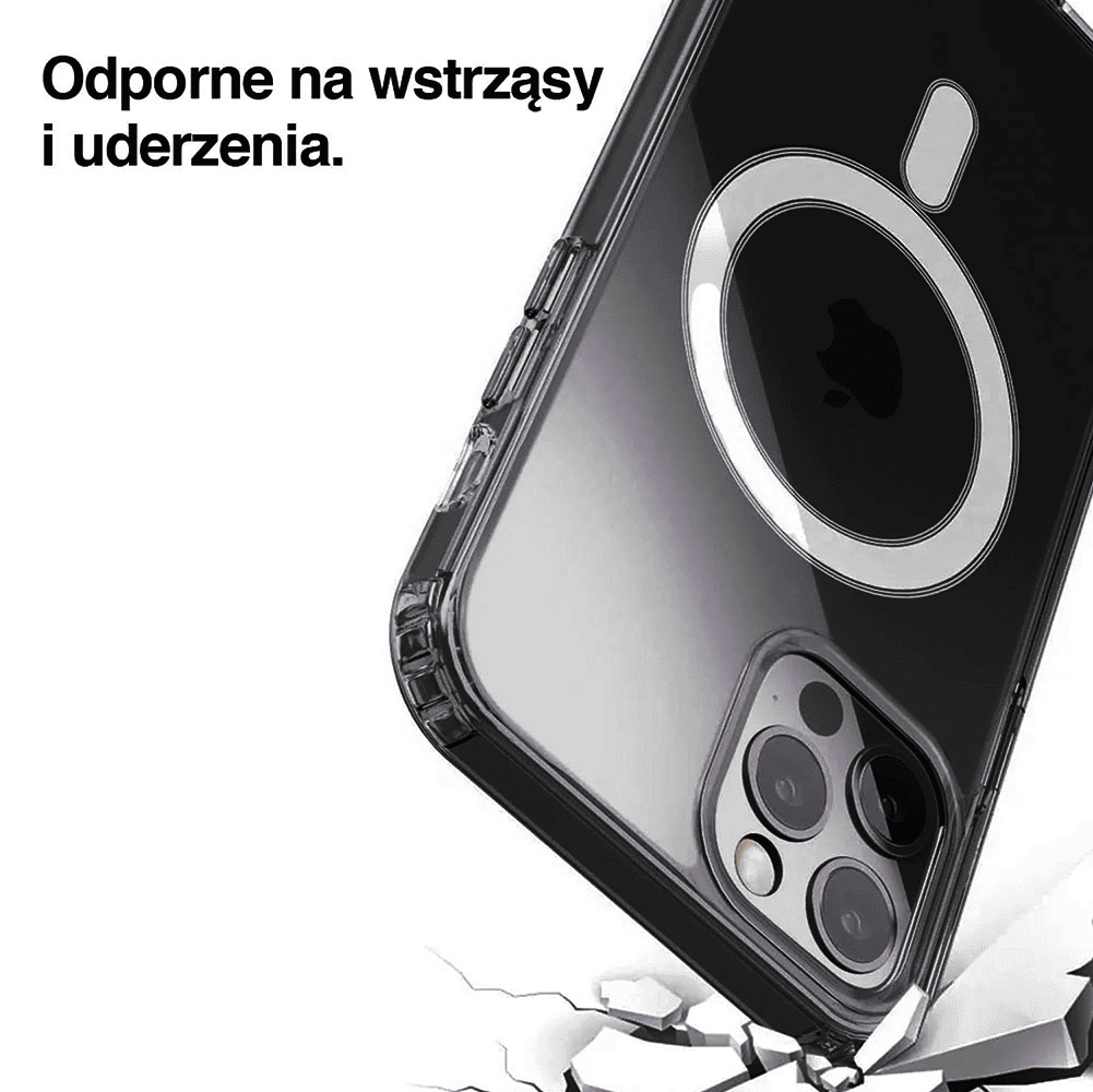 Etui do iPhone 15 Pro Clear Case przeźroczyste, twardy tył z MagSafe