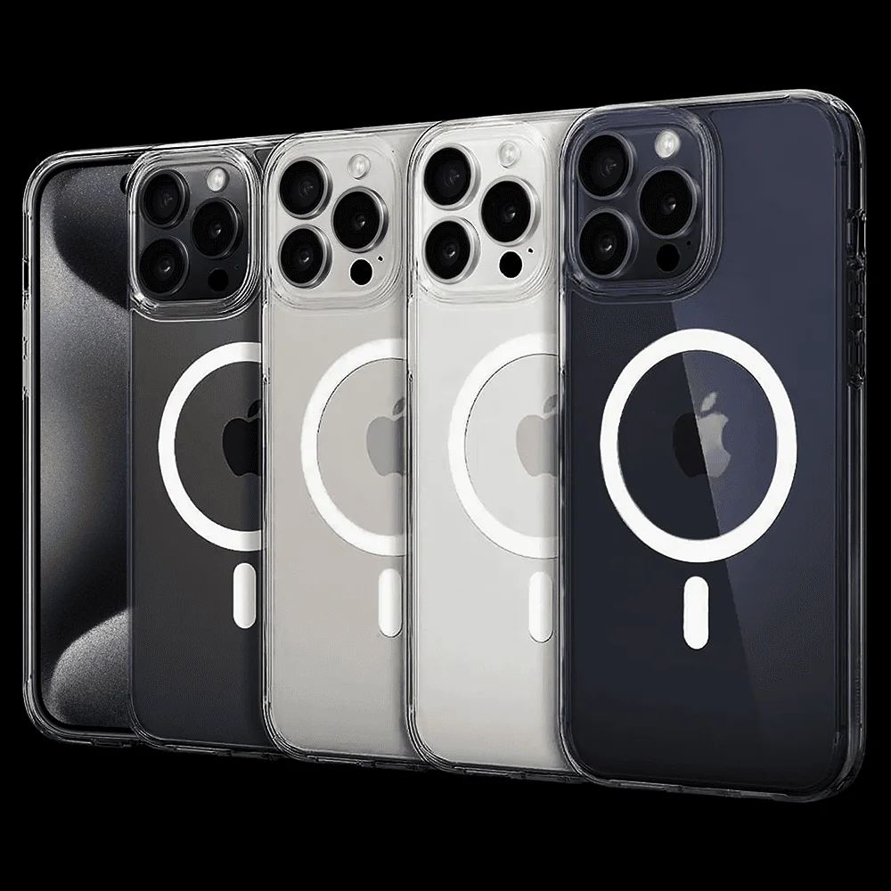 Etui do iPhone 15 Pro Clear Case przeźroczyste, twardy tył z MagSafe