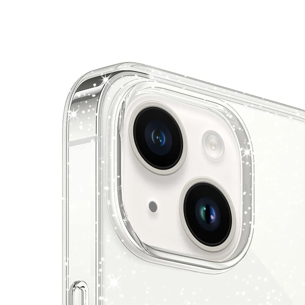 Etui do iPhone 14 z Magsafe Space Star, przeźroczyste brokatowe