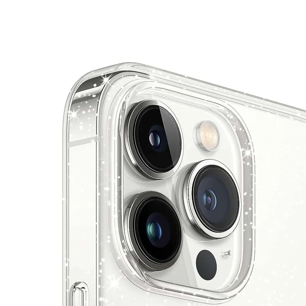 Etui do iPhone 14 Pro Magsafe Space Star, przeźroczyste brokatowe