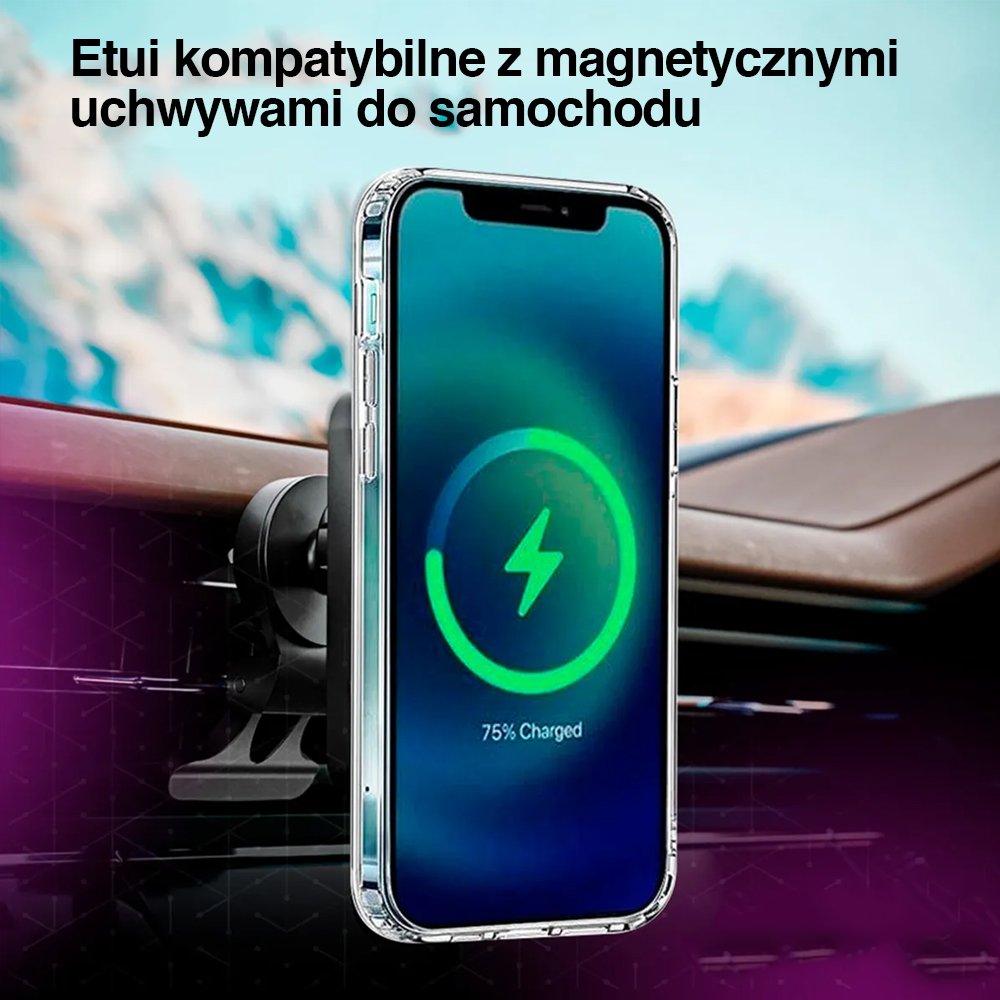 Etui do iPhone 13 Mini Clear Case przeźroczyste, twardy tył z MagSafe