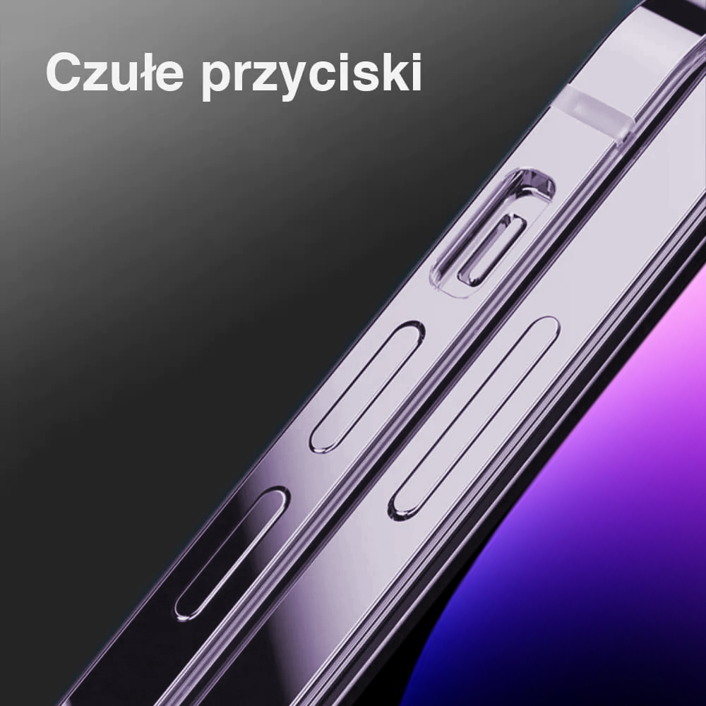 Etui do iPhone 14 Pro Max Luxury Skin ultra cienkie, pełny tył z metalową ramką, głęboka purpura