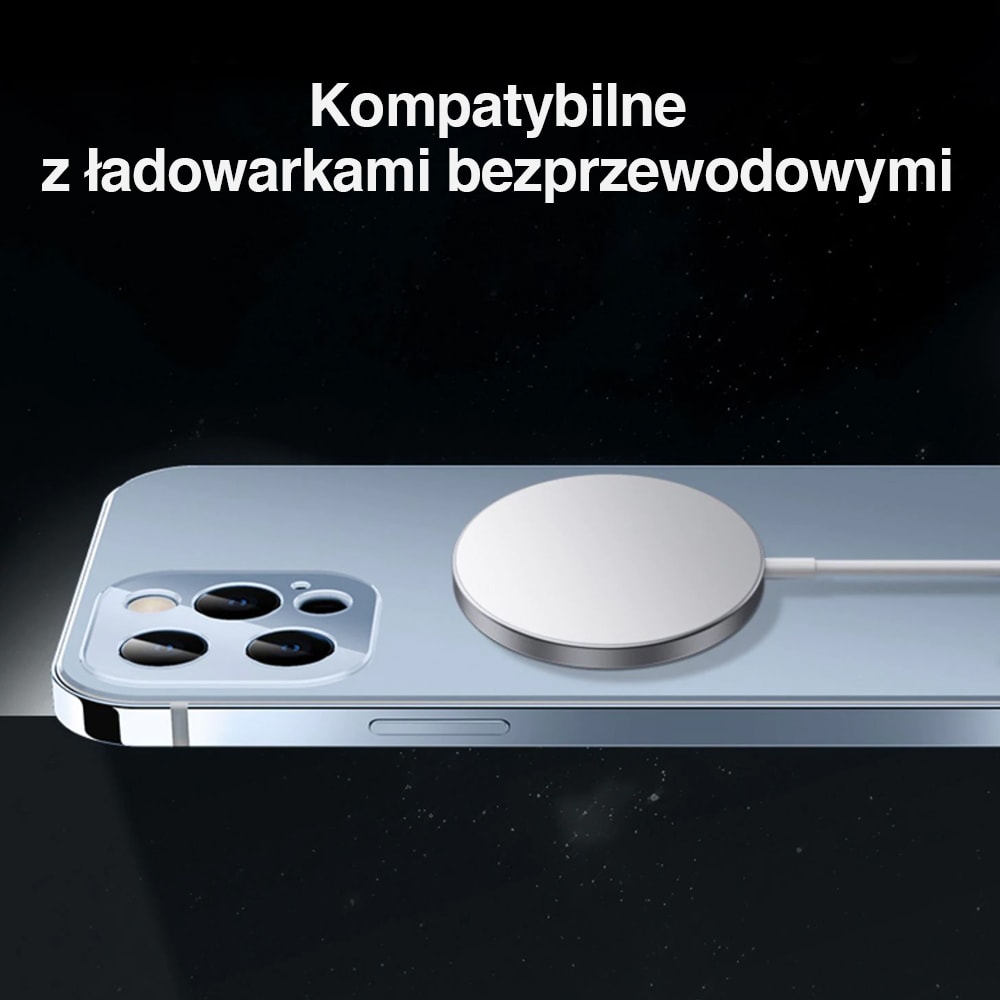 Etui do iPhone 13 Pro Luxury Skin ultra cienkie, pełny tył z metalową ramką, górski błękit