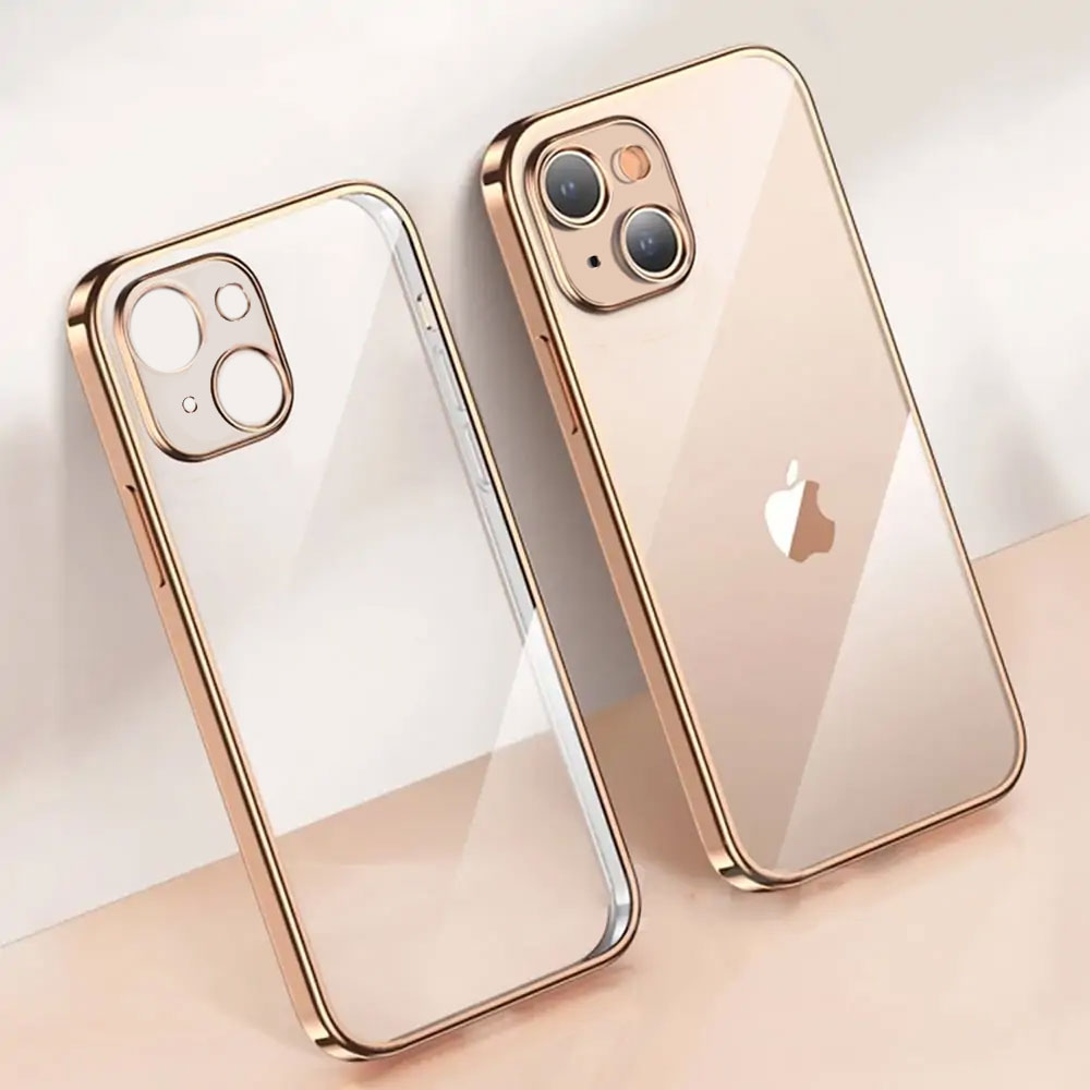 Etui do iPhone 13 Mini premium golden z osłoną kamery, czerwone złoto (OUTLET)