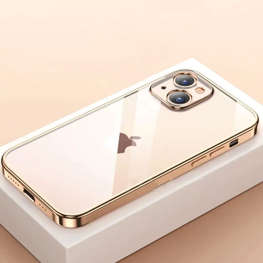 Etui do iPhone 13 Mini premium golden z osłoną kamery, czerwone złoto (OUTLET)