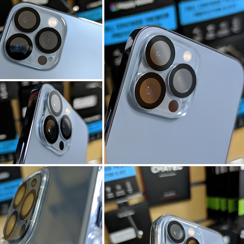 iPhone 13 Pro Max pełne szkło hartowane z pierścieniem na cały aparat, kamerę