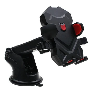 Uchwyt samochodowy z ramionami na szybę i deskę rozdzielczą, czarny