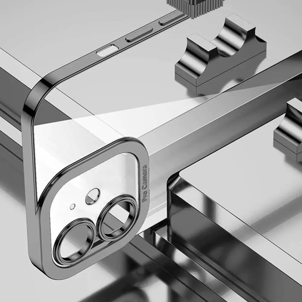 Etui do iPhone 12 Camera High PRO z osłoną kamery, czarne grafitowe