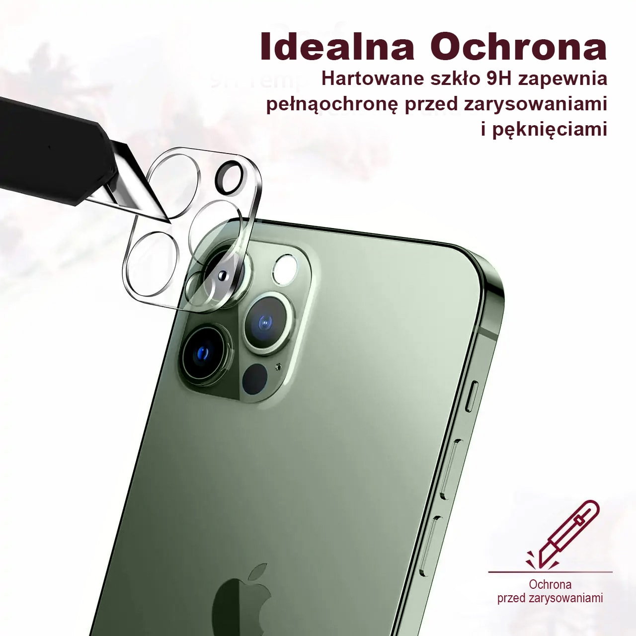 iPhone 11 Pro pełne szkło hartowane na cały aparat, kamerę