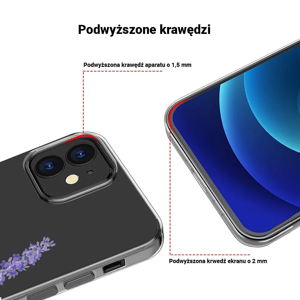 Etui do iPhone 12 Mini, lawenda