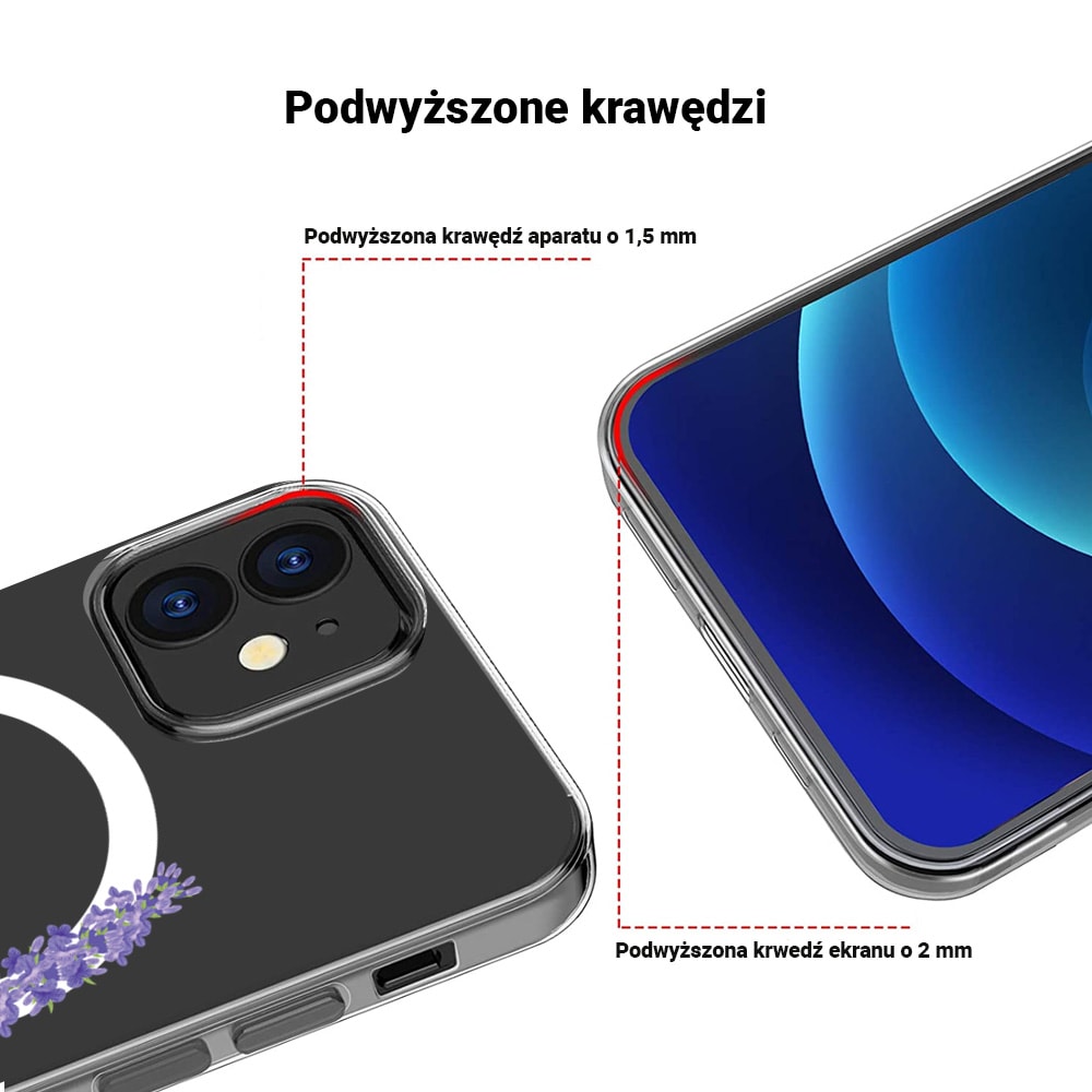 Etui do iPhone 12 Mini, lawenda z Magsafe