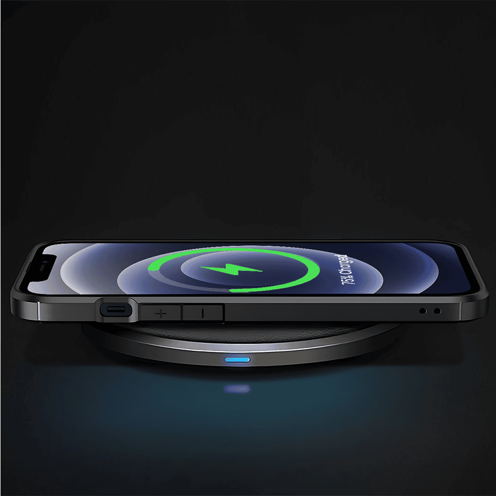 Etui do iPhone 12, przeźroczyste, matowe boki, twardy tył, czarne