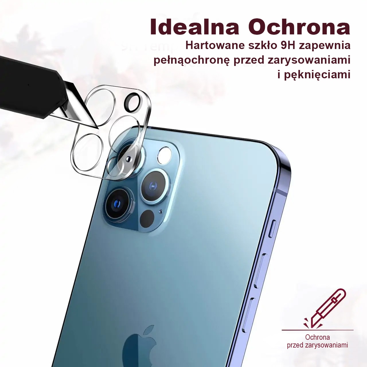 iPhone 13 Pro pełne szkło hartowane na cały aparat, kamerę