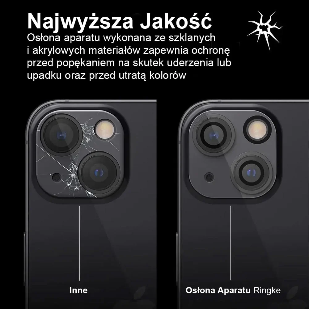 iPhone 15 pełne szkło hartowane na cały aparat, kamerę
