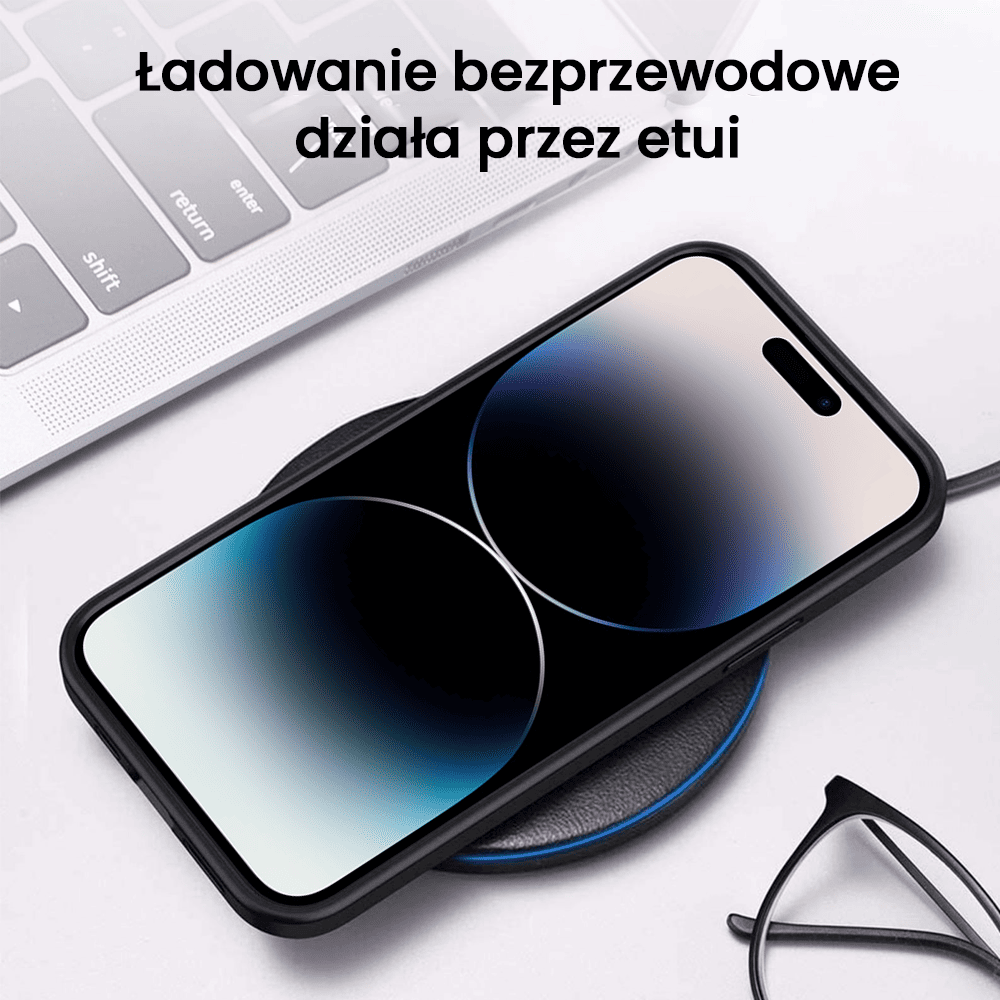 Etui do iPhone 12 Pro, szklany tył, mapa świata, czarne