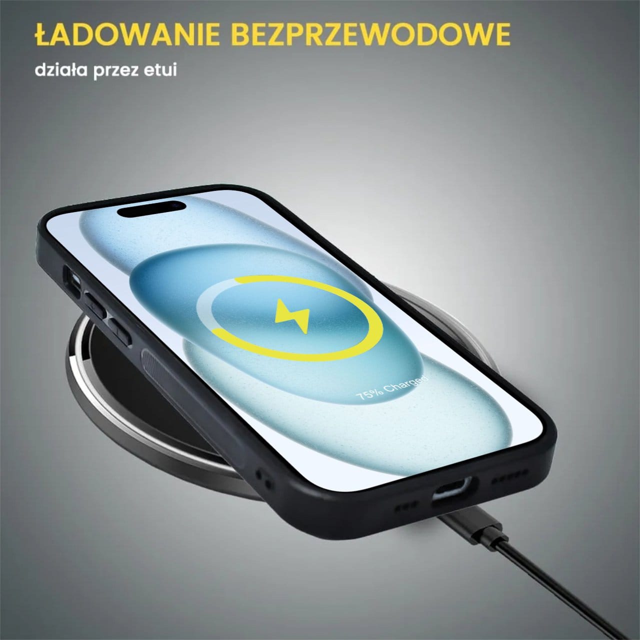 Etui do iPhone 15 Alcantara Magsafe Cover, przyjemne w dotyku, niebieskie