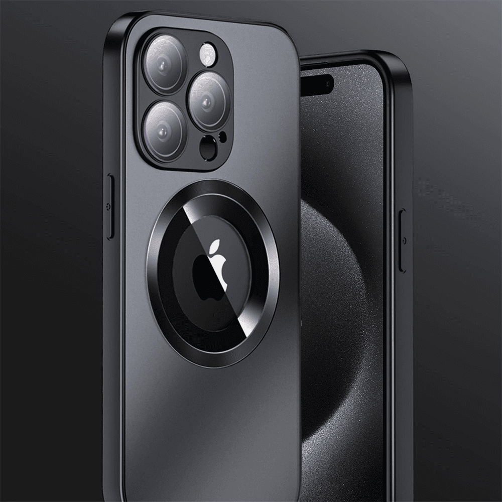 Etui do iPhone 15 Pro Noble Brush MagSafe z widocznym logo i osłoną na aparat, grafitowe (OUTLET)