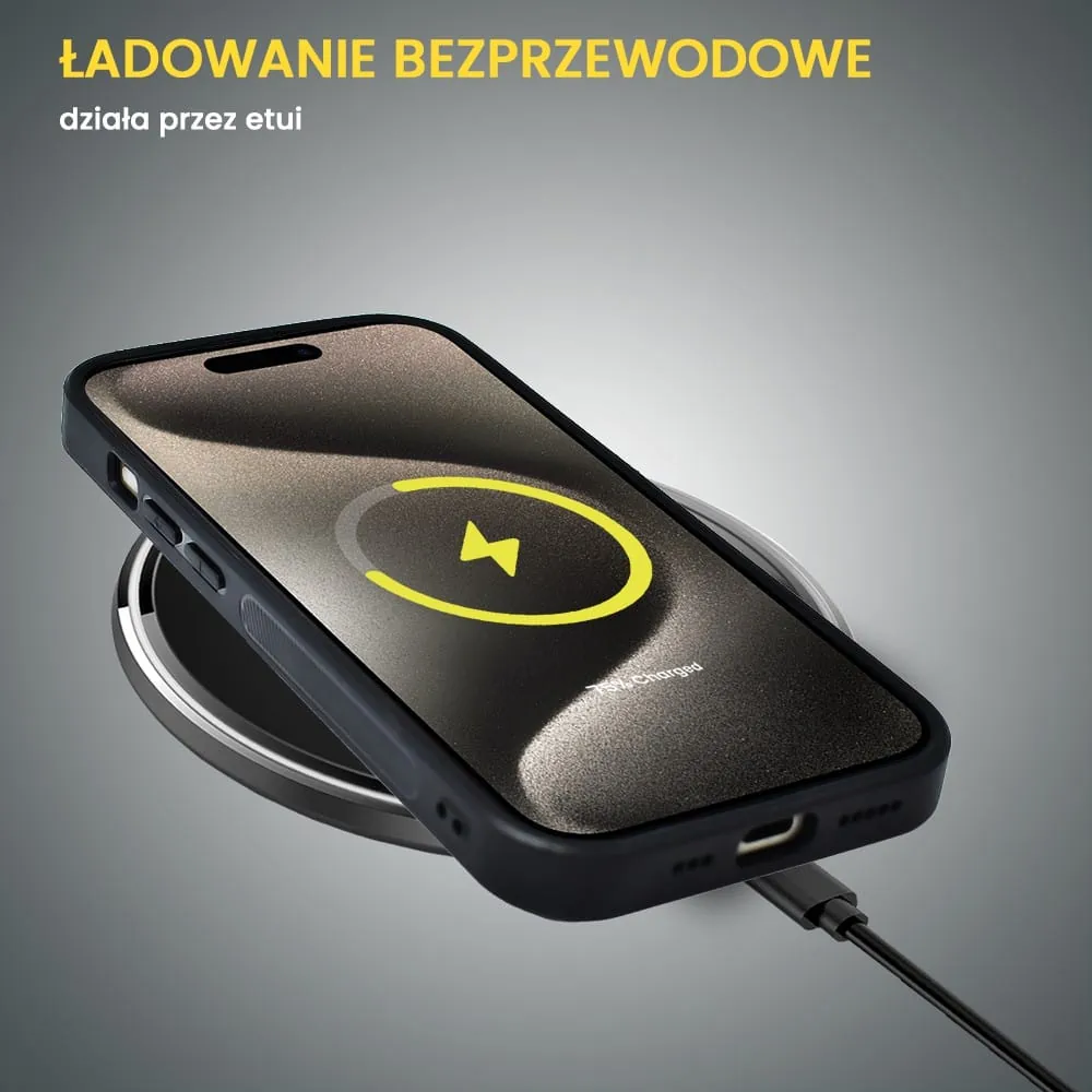 Etui do iPhone 15 Pro Max Alcantara Magsafe Cover, przyjemne w dotyku, czarne