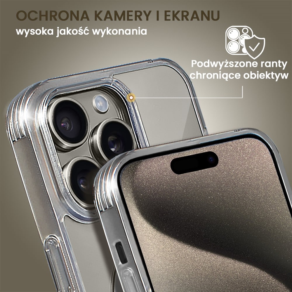 Etui do iPhone 15 Pro Magsafe Simple Color, szare