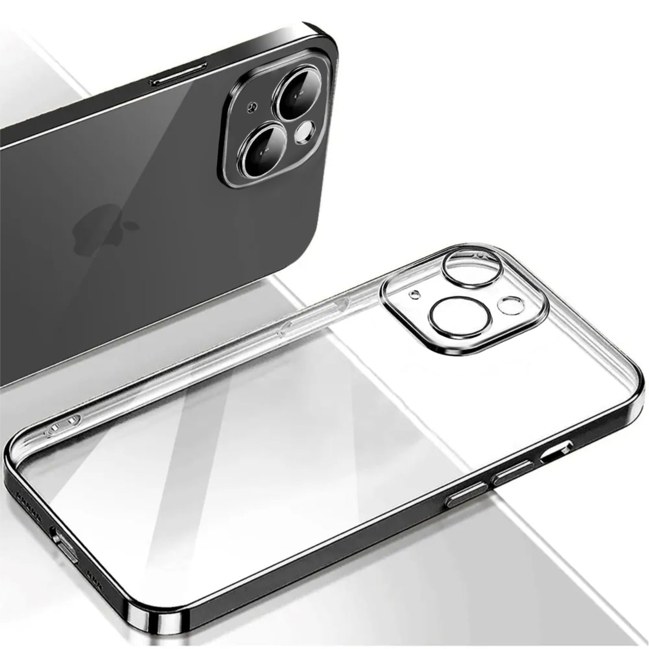 Etui do iPhone 15 Black Edition przeźroczyste Sulada oryginal, czarne