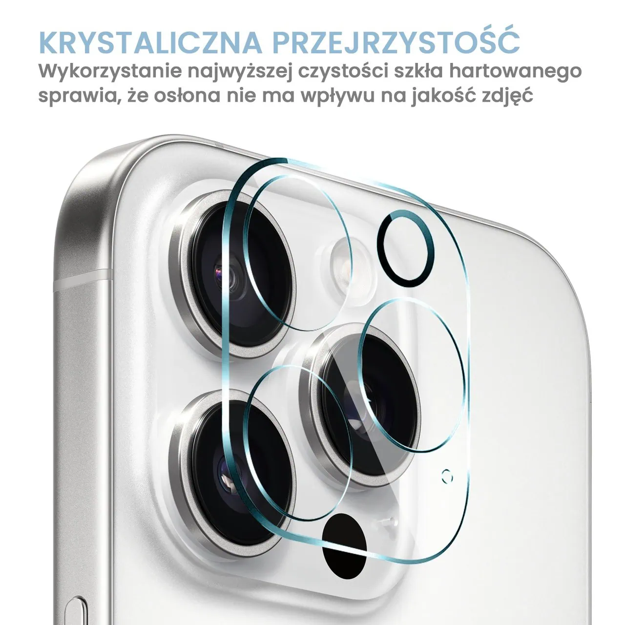 iPhone 16 Pro Max pełne szkło hartowane na cały aparat, kamerę