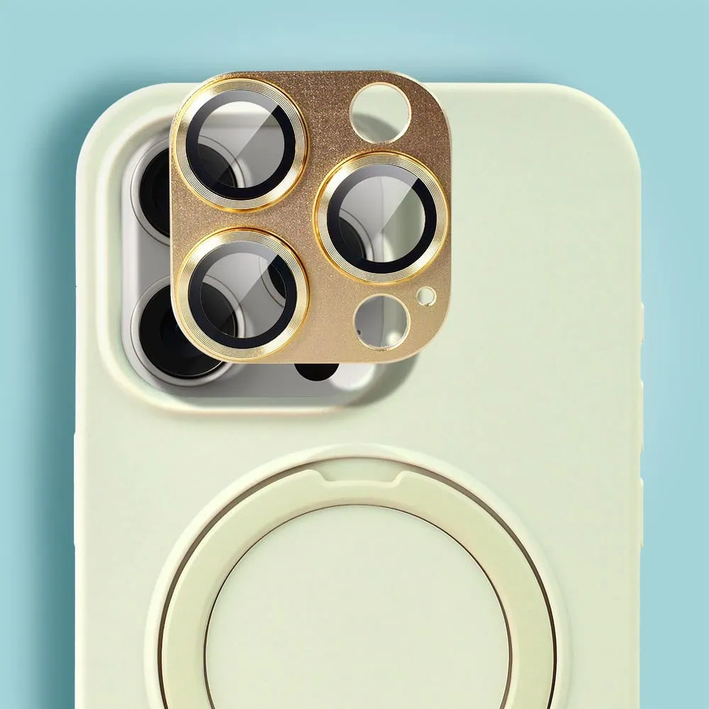 Etui do iPhone 15 Pro Max Soft Silicone MagSafe Stand z podstawką, antyczna biel