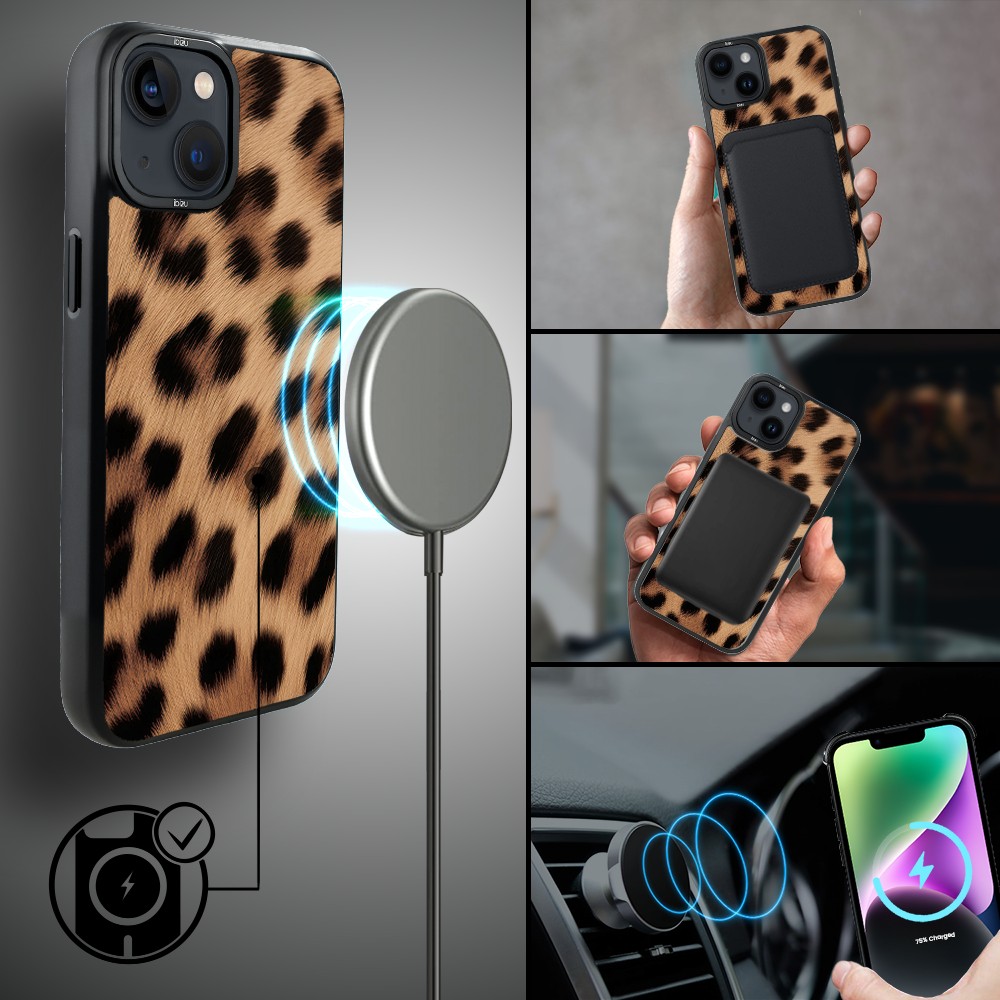 Etui do iPhone 14 Plus IBIZU DropGuard Matt z MagSafe, Zew Natury, Pantera