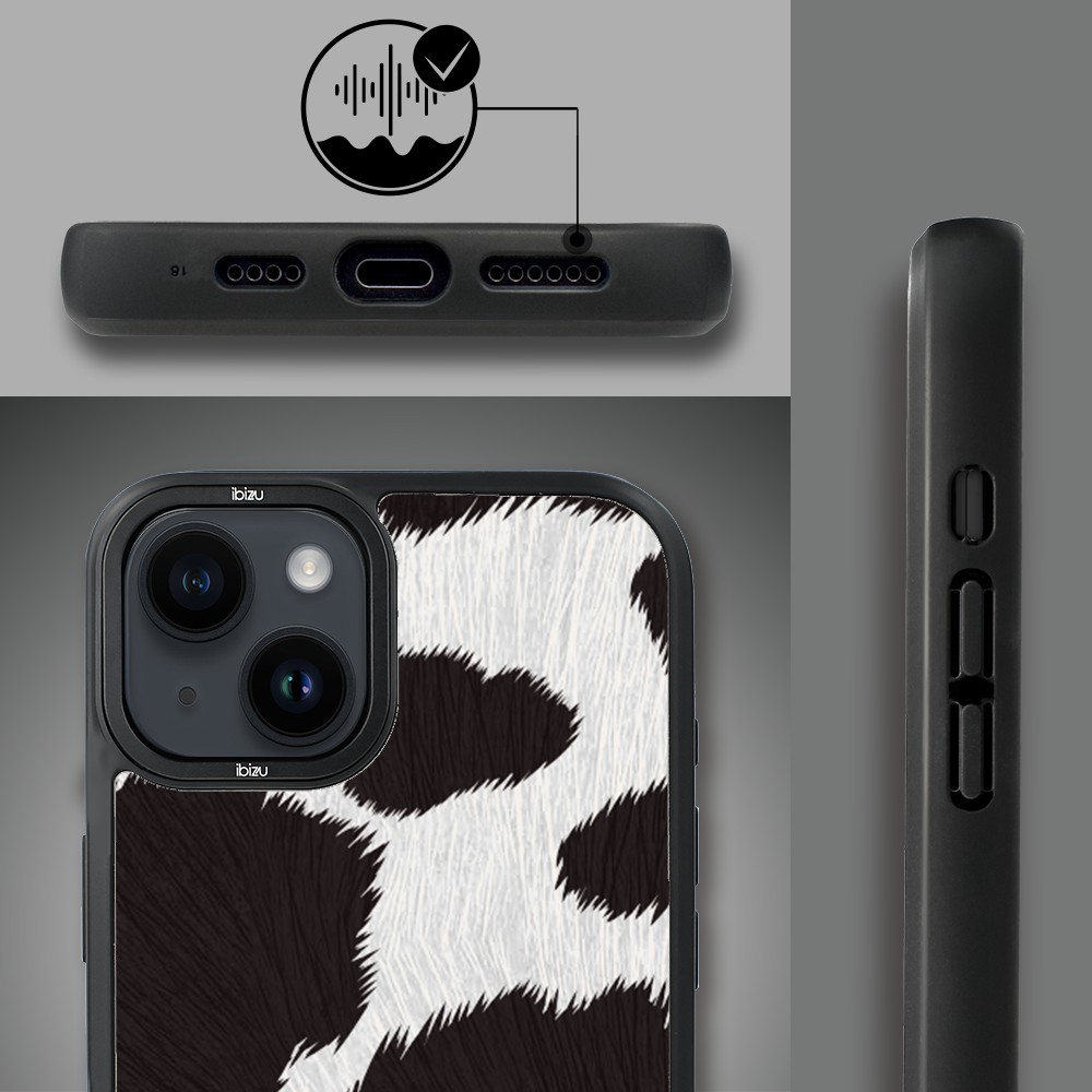 Etui do iPhone 14 IBIZU DropGuard Matt z MagSafe, Zew Natury, Polska Krowa