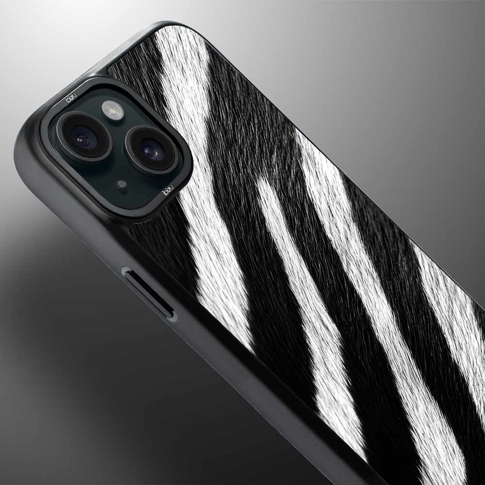 Etui do iPhone 15 Plus IBIZU DropGuard Matt z MagSafe, Zew Natury, Zebra
