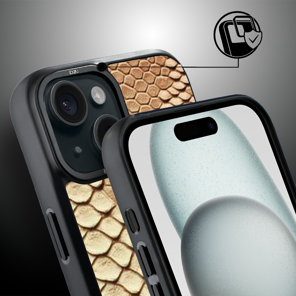 Etui do iPhone 15 Plus IBIZU DropGuard Matt z MagSafe, Zew Natury, Wąż
