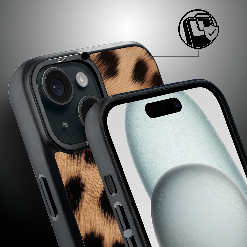 Etui do iPhone 15 IBIZU DropGuard Matt z MagSafe, Zew Natury, Pantera