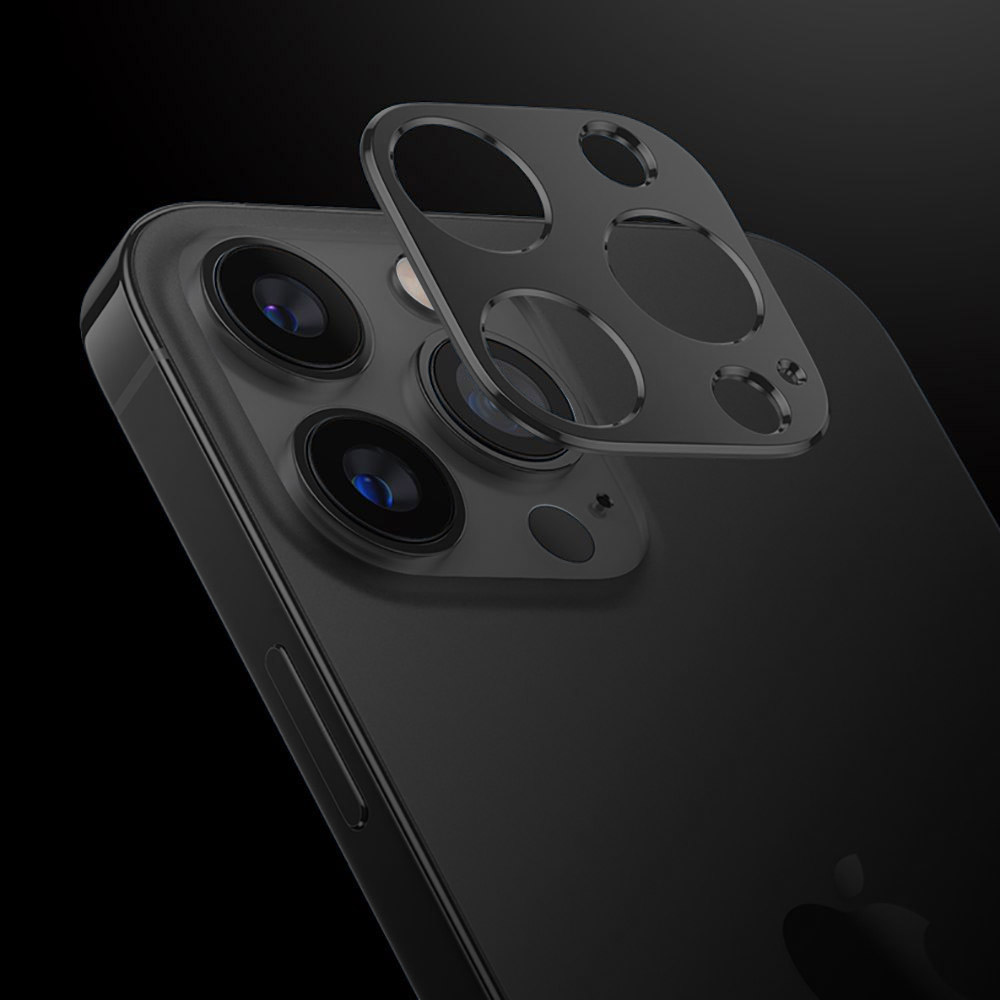 iPhone 13 Pro Max metalowa osłona na cały aparat, czarna