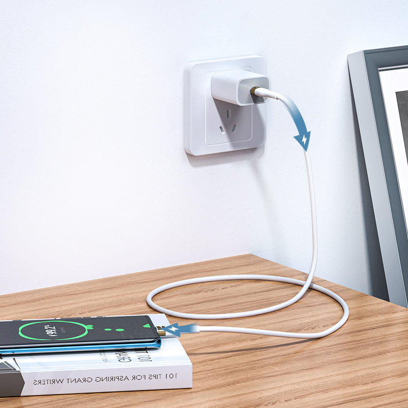 Kabel 2xUSB Typ C do iPhone 15/16, laptopa, tableta, PD100W, szybkie ładowanie, 2 metry, biały