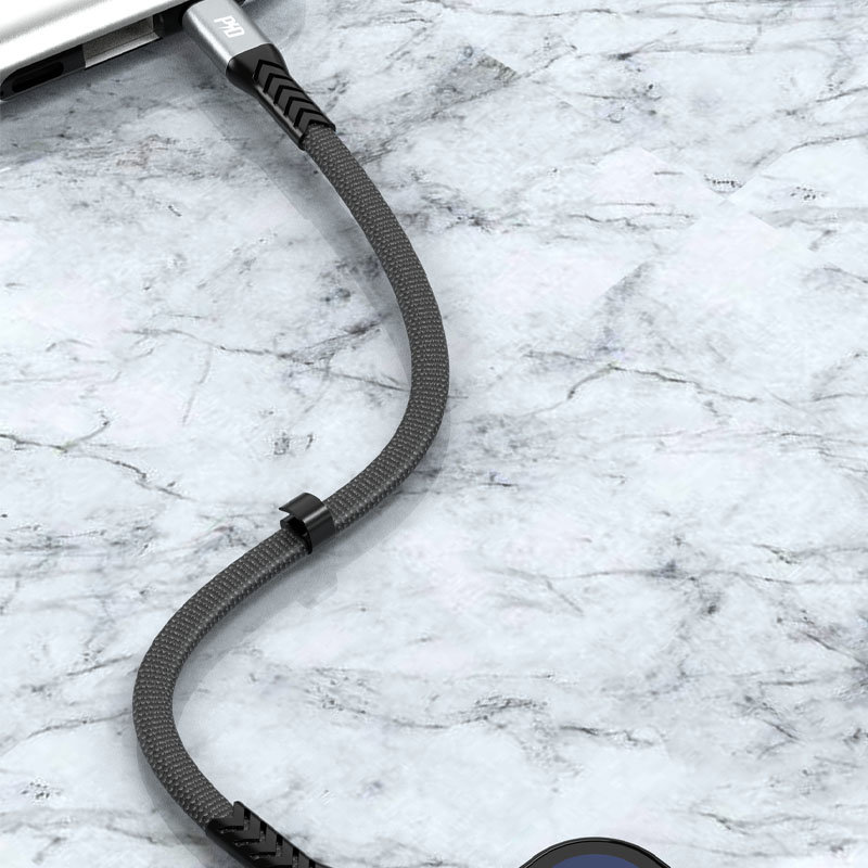 Kabel USB Typ C – Lightning, szybkie ładowanie PD20W, bardzo krótki, 0.23 metra, czarny