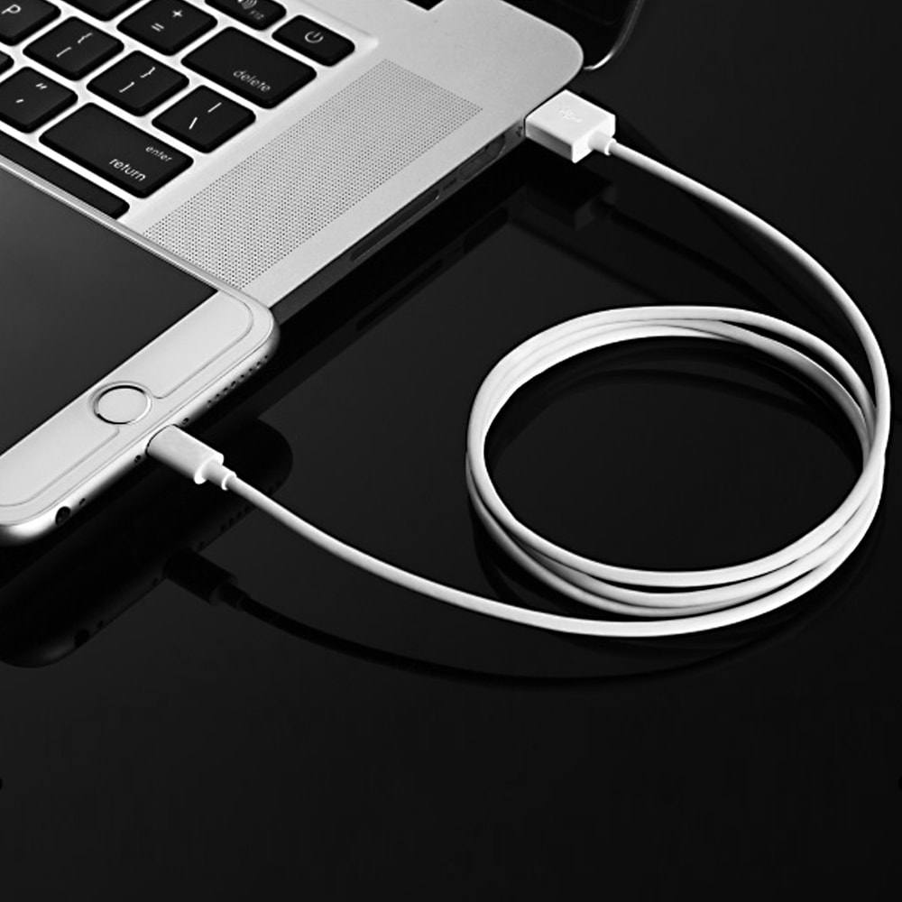 Kabel MFI USB – Lightning, do iPhone, certyfikowany, 1.8 metra, biały