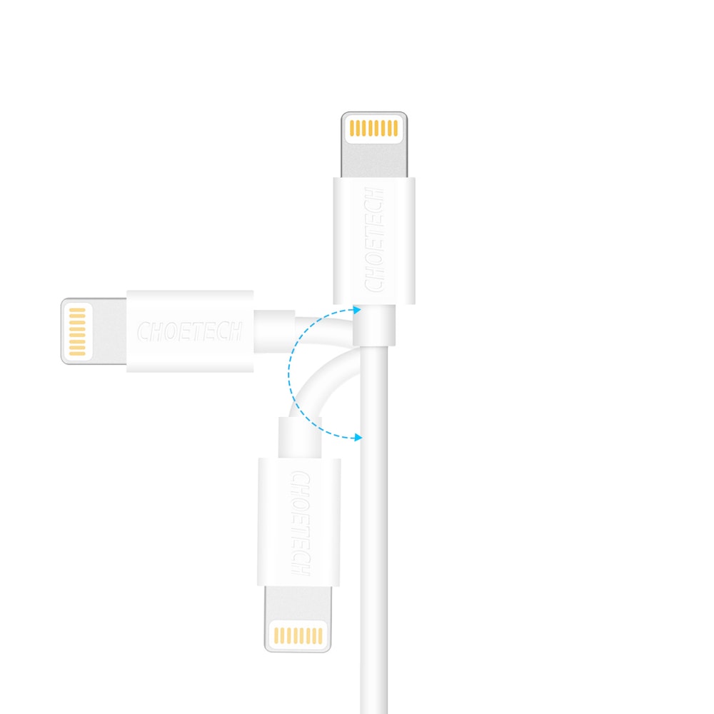 Kabel MFI USB – Lightning, do iPhone, certyfikowany, 1.8 metra, biały
