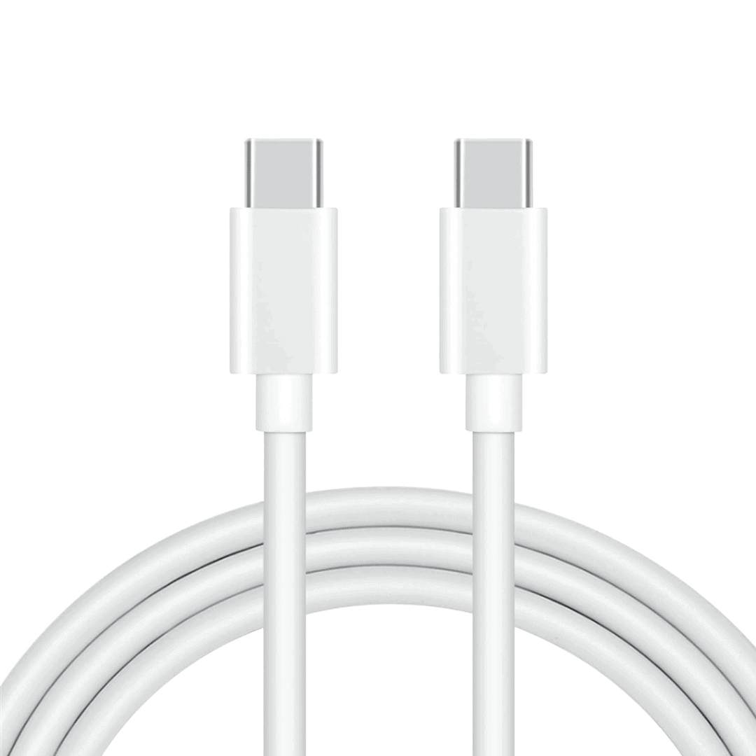 Kabel 2xUSB Typ C do iPhone 15/16, laptopa, tableta, PD60W, szybkie ładowanie, 2 metry, biały