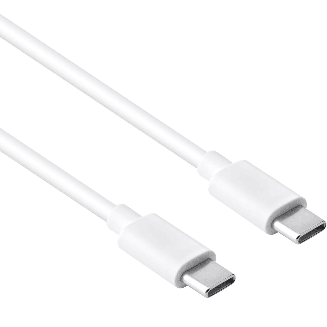 Kabel 2xUSB Typ C do iPhone 15/16, laptopa, tableta, PD60W, szybkie ładowanie, 2 metry, biały