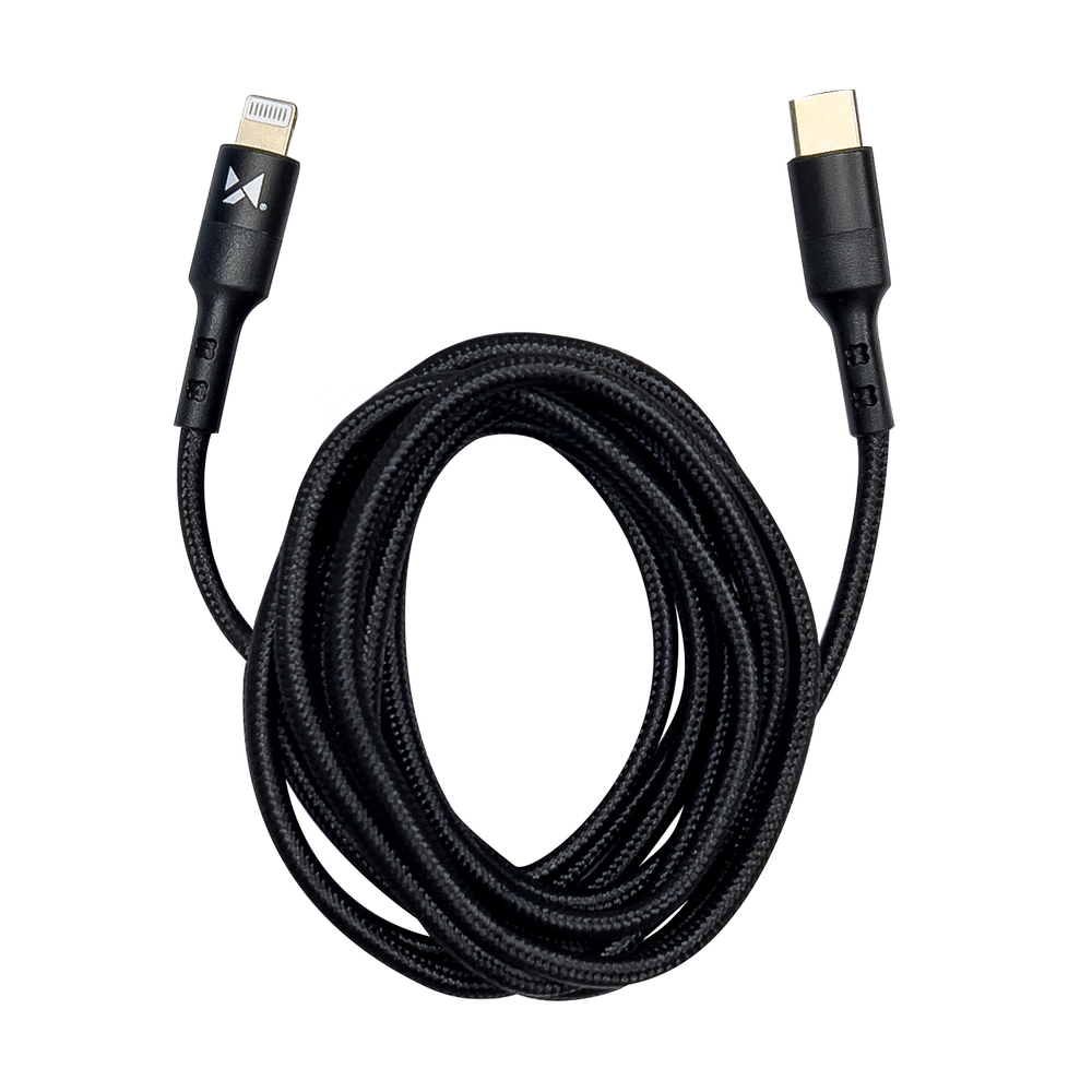 Kabel USB Typ C – Lightning, szybkie ładowanie PD20W QC, 1 metr, czarny