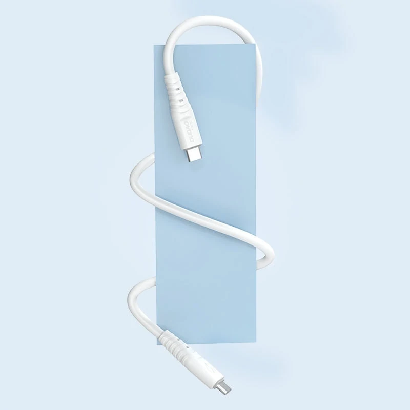 Kabel 2xUSB Typ C do iPhone 15/16, tableta, laptopa, PD100W, szybkie ładowanie, 1 metr, biały