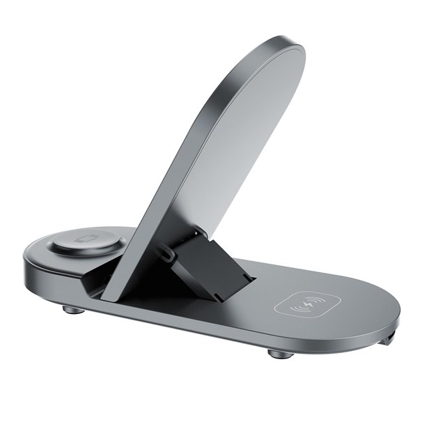 Ładowarka indukcyjna 3w1 do iPhone, Apple Watch, AirPods, z funkcją podstawki