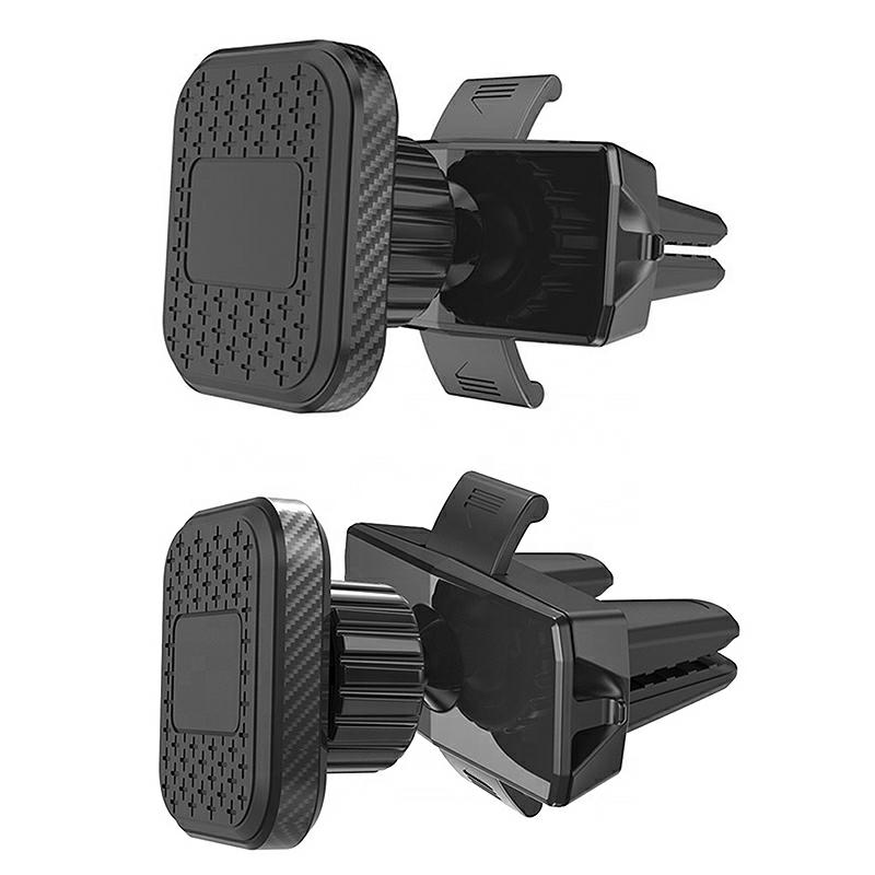 Uchwyt samochodowy uniwersalny bardzo mocny magnes, podwójne mocowanie na kratkę wentylacyjną, czarny