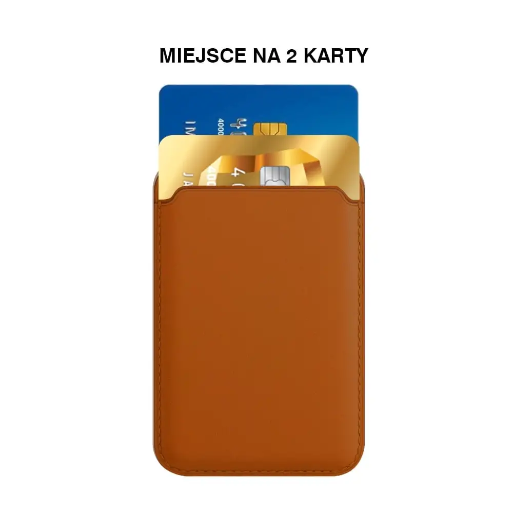 Skórzane etui portfel do iPhone 16/15/14/13/12/Pro/Plus/Pro Max/Mini MagSafe magnes na karty brązowy