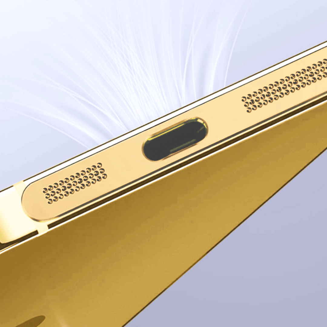 Metaliczne osłony iPhone 15 Pro Max/15 Pro/15/15 Plus na spód, przeciw pyłowi, wodzie i zarysowaniom, złote