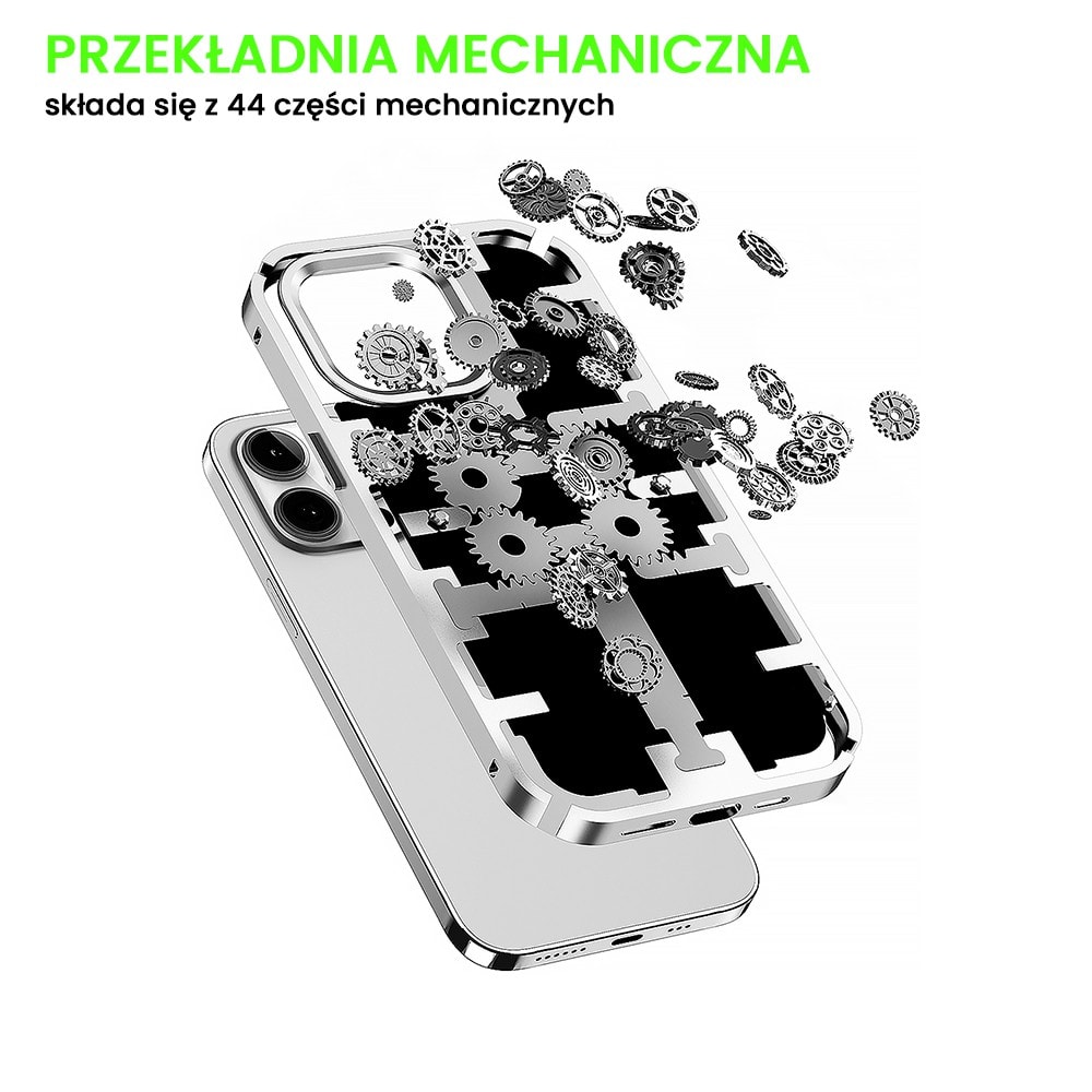 Etui do iPhone 14 Pro Max Tech Works, aluminiowa ramka, matowy tył, czarne