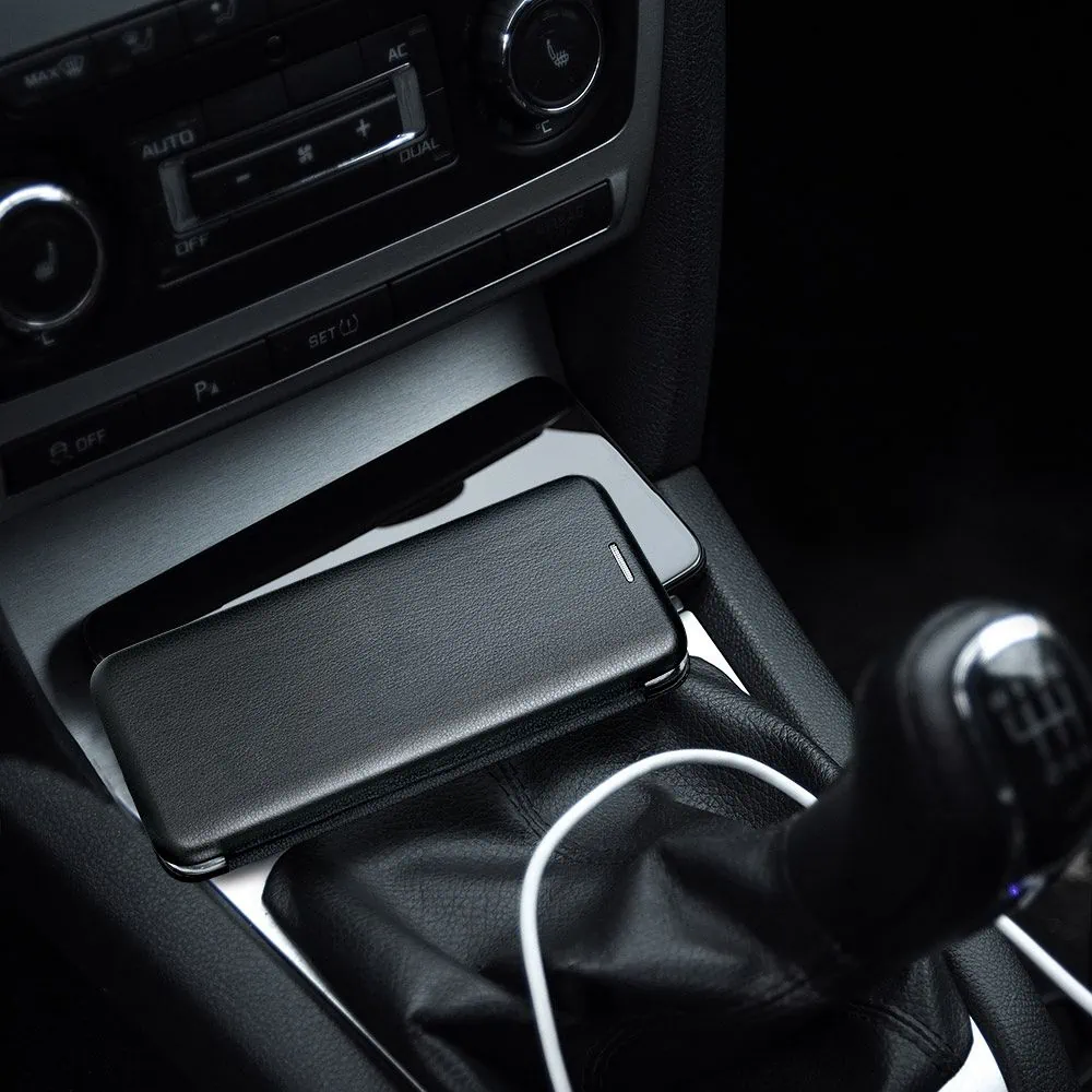 Etui do iPhone 13 Pro Max klasyczne z magnetyczną klapką, czarne