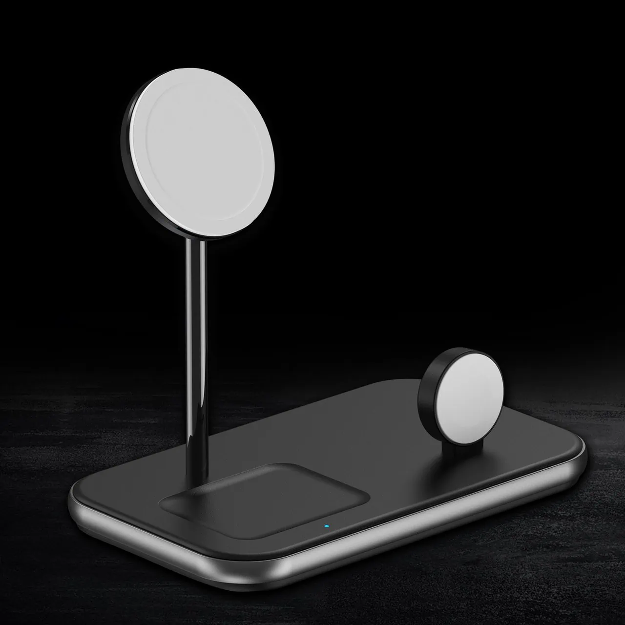 Ładowarka MFI 3w1 do iPhone 16/15/14/13/12 MagSafe / Apple Watch / Airpods szybka 15W, certyfikowana, czarna