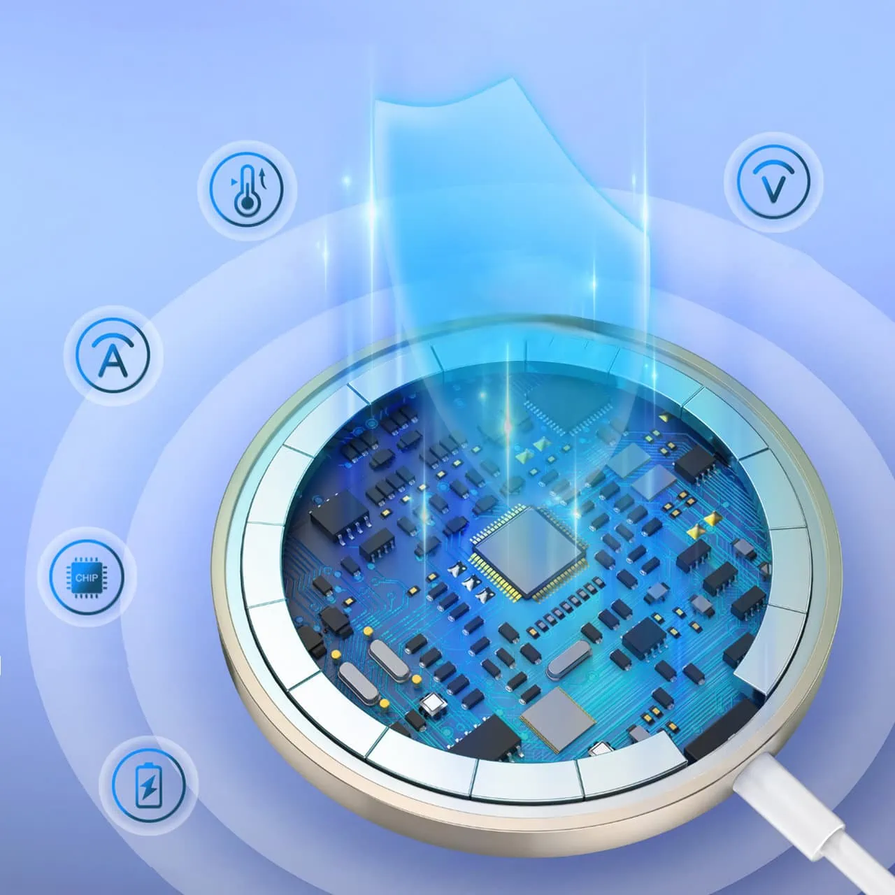 Bezprzewodowa ładowarka magnetyczna 15W MagSafe do iPhone 12/13/14/15/16, złota